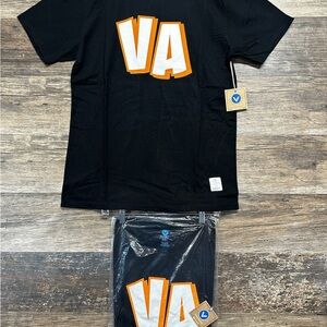 Vast Life Men’s Black Tee with Orange and White Accents